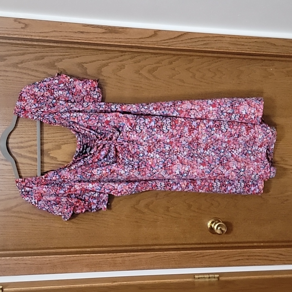 Off shoulder floral mini dress